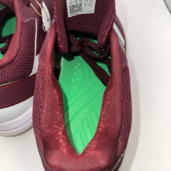 Adidas Icon 7 Mens 13.5 Maroon Baseball Metal Cleats FZ1555 - Picture 9 of 11